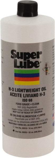 Synco Chemical - 1 Qt Bottle Synthetic Multi-Purpose Oil - -12 to 121°F, SAE 80W, ISO 68, 72-79.5 cSt at 40°C, Food Grade - Apex Tool & Supply