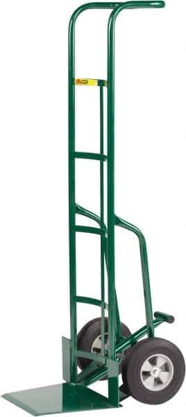 Little Giant - 800 Lb Capacity 60" OAH Hand Truck - Continuous Handle, Steel, Solid Rubber Wheels - Apex Tool & Supply