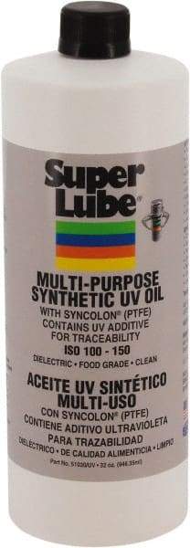 Synco Chemical - 1 Qt Bottle Oil with PTFE Direct Food Contact White Oil - Translucent, -45°F to 450°F, Food Grade - Apex Tool & Supply