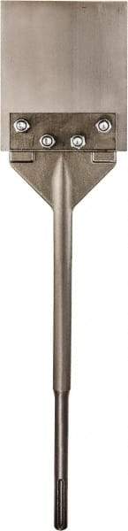 Milwaukee Tool - 6" Head Width, 25" OAL, 45/64" Shank Diam, Floor Scraper Chisel - SDS Max Drive, SDS Max Shank, Carbide - Apex Tool & Supply