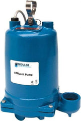 Goulds Pumps - 1 hp, 575 Amp Rating, 575 Volts, Single Speed Continuous Duty Operation, Effluent Pump - 3 Phase, Cast Iron Housing - Apex Tool & Supply