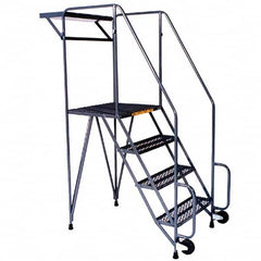 Ballymore - Rolling & Wall Mounted Ladders & Platforms Type: TiltNRoll Rolling Ladder Style: Tip-N-Roll Mobile Ladder - Apex Tool & Supply