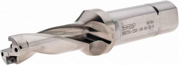 Iscar - 2.2" Max Drill Depth, 3xD, 47/64" Diam, Indexable Insert Drill - 1" Shank Diam, Straight Shank - Apex Tool & Supply