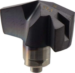 Iscar - Series ICM, 17.09mm Diam Grade IC908 140° Replaceable Drill Tip - Carbide, TiAlN Finish, 17 Seat Size - Apex Tool & Supply