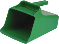 Remco - 128 oz Green Polypropylene Flat Bottom Scoop - 8.7" Wide x 6.7" Deep Bowl, 11" OAL - Apex Tool & Supply