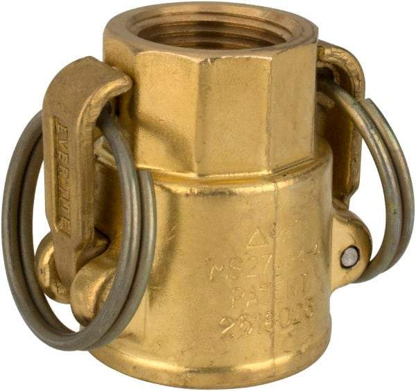 EVER-TITE Coupling Products - 3/4" Brass Cam & Groove Suction & Discharge Hose Female Coupler Female NPT Thread - Part D, 3/4" Thread, 350 Max psi - Apex Tool & Supply