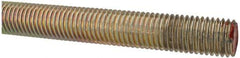 Value Collection - 3/4-10 UNC (Coarse), 6' Long, Alloy Steel Threaded Rod - Yellow Zinc-Plated Finish, Right Hand Thread - Apex Tool & Supply