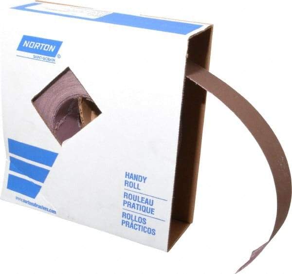 Norton - 2" x 50 Yd 280 Grit Aluminum Oxide Cloth Roll - Extra Fine Grade, J Weighted Backing - Apex Tool & Supply