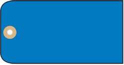 NMC - 1-7/8" High x 3-3/4" Long, Safety & Facility Blank Tag - 1 Side, Dark Blue Cardstock - Apex Tool & Supply