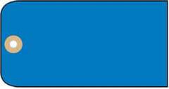 NMC - 1-7/8" High x 3-3/4" Long, Safety & Facility Blank Tag - 1 Side, Dark Blue Cardstock - Apex Tool & Supply