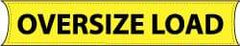 NMC - Oversize Load, 96 Inch Long x 18 Inch High, Safety Banner - Vinyl-Laminated Nylon, English, Printed on 1 Side - Apex Tool & Supply