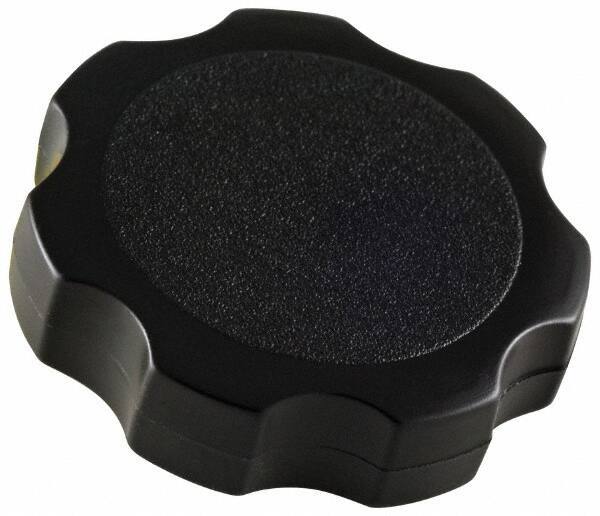 Made in USA - Rosette Plastic Thumb Screw - 38mm OAL, 38mm Head Diam x 10mm Head Height - Apex Tool & Supply