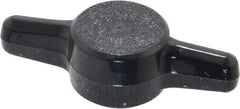 Made in USA - Tee Plastic Thumb Screw - 1-1/4" OAL, 1-1/4" Head Diam x 11/32" Head Height - Apex Tool & Supply