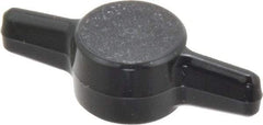 Made in USA - Tee Plastic Thumb Screw - 1-1/2" OAL, 1-1/2" Head Diam x 13/32" Head Height - Apex Tool & Supply