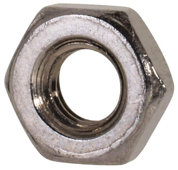 Value Collection - M3x0.50 Metric Coarse Stainless Steel Right Hand Hex Jam Nut - 5.5mm Across Flats, 1.8mm High, Uncoated - Apex Tool & Supply