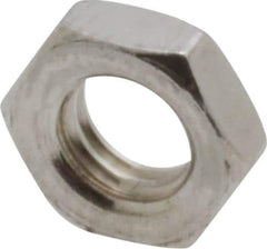 Value Collection - M5x0.80 Metric Coarse Stainless Steel Right Hand Hex Jam Nut - 8mm Across Flats, 2.7mm High, Uncoated - Apex Tool & Supply