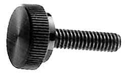 Made in USA - #4-40 Knurled Shoulder Steel Thumb Screw - 1/2" OAL, 5/16" Head Diam - Apex Tool & Supply