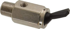 Specialty Mfr - 1/8M Non Exhaust Toggle Valve - 0.15 CV Rate, 150 Max psi, Detented Actuator - Apex Tool & Supply