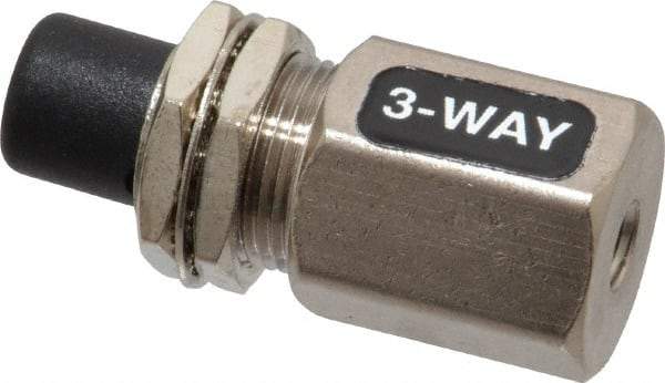 Specialty Mfr - 10-32F Exhaust Push Button Valve - 0.1 CV Rate, 125 Max psi, Normally Closed Actuator - Apex Tool & Supply