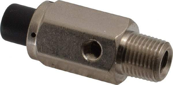 Specialty Mfr - 1/8M Exhaust Push Button Valve - 0.15 CV Rate, 150 Max psi, Normally Closed Actuator - Apex Tool & Supply