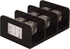 Square D - 3 Poles, 620 (Aluminium), 760 (Copper) Amp, Phenolic Power Distribution Block - 600 VAC, 2 Primary Connection - Apex Tool & Supply