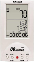 Extech - Audible Alarm, LCD Display, Carbon Monoxide (CO) Meter - Monitors Carbon Monoxide, -10 to 60°C Working Temp, CE Listed - Apex Tool & Supply