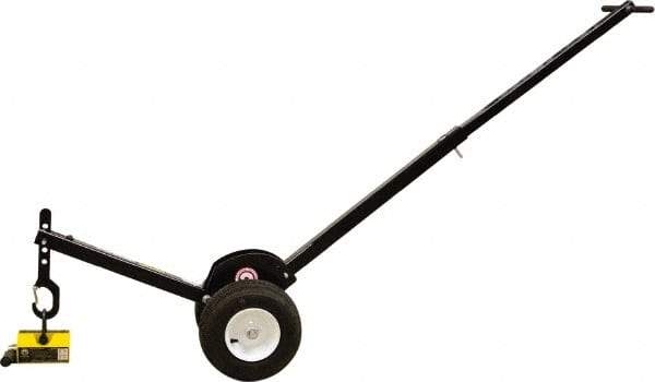 Mag-Mate - 400 Lb Load Capacity, Lift Magnet Dolly - 12" High x 41" Long x 13" Wide, 2 Poles - Apex Tool & Supply
