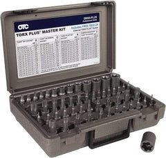OTC - 53 Piece 1/4, 3/8 & 1/2" Drive Torx Bit Socket Set - T6 to T70 Torx, Comes in Plastic Case - Apex Tool & Supply