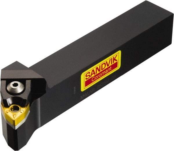 Sandvik Coromant - MWLN, Left Hand Cut, -5° Lead Angle, 1" Shank Height x 1" Shank Width, Negative Rake Indexable Turning Toolholder - 6" OAL, WNMG 08 04 08 Insert Compatibility, Series T-Max P - Apex Tool & Supply
