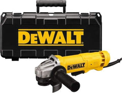 DeWALT - 4-1/2" Wheel Diam, 11,000 RPM, Corded Angle & Disc Grinder - 5/8-11 Spindle, 120 Volts, 11 Amps - Apex Tool & Supply