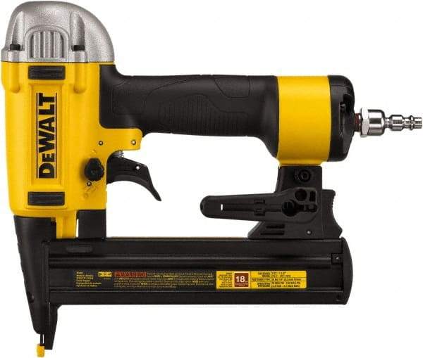 DeWALT - 1/4" Crown, 18 Gauge, 100 Staple Capacity Power Stapler - 1/4" Inlet, 70 to 100 psi Air Pressure, Includes DWFP1838 Stapler - Apex Tool & Supply