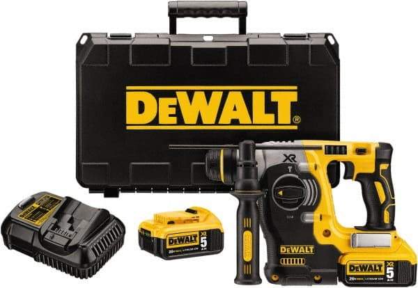 DeWALT - 20 Volt 1" SDS Chuck Cordless Rotary Hammer - 0 to 4,500 BPM, 0 to 1,200 RPM, Reversible - Apex Tool & Supply