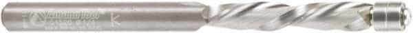 Amana Tool - 1/4" Cut Diam, 1-1/4" Length of Cut, 2 Flute Flush Trim Edge Profile Router Bit - Solid Carbide, 1/4" Shank Diam, 1-1/4" Shank Length, 3-5/16" OAL, Uncoated - Apex Tool & Supply