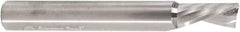 Amana Tool - 3/8" Cutting Diam x 3/4" Length of Cut, 1 Flute, Downcut Spiral Router Bit - Uncoated, Right Hand Cut, Solid Carbide, 3" OAL x 1/4" Shank Diam, 30° Helix Angle - Apex Tool & Supply