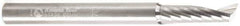 Amana Tool - 6mm Cutting Diam x 0.787" Length of Cut, 1 Flute, Upcut Spiral Router Bit - Uncoated, Right Hand Cut, Solid Carbide, 2-33/64" OAL x 1/8" Shank Diam, 20° Helix Angle - Apex Tool & Supply