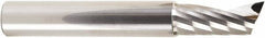 Amana Tool - 1/2" Cutting Diam x 1-1/8" Length of Cut, 1 Flute, Upcut Spiral Router Bit - Uncoated, Right Hand Cut, Solid Carbide, 3-1/2" OAL x 1/2" Shank Diam, 20° Helix Angle - Apex Tool & Supply