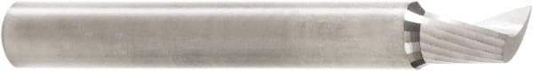 Amana Tool - 1/4" Cutting Diam x 3/8" Length of Cut, 1 Flute, Upcut Spiral Router Bit - Uncoated, Right Hand Cut, Solid Carbide, 2" OAL x 1/4" Shank Diam, 30° Helix Angle - Apex Tool & Supply