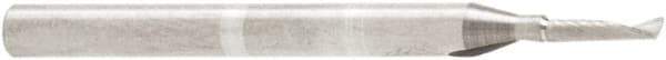 Amana Tool - 1/16" Cutting Diam x 1/4" Length of Cut, 1 Flute, Upcut Spiral Router Bit - Uncoated, Right Hand Cut, Solid Carbide, 1-1/2" OAL x 1/8" Shank Diam, 30° Helix Angle - Apex Tool & Supply