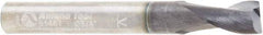 Amana Tool - 3/8" Cutting Diam x 1/2" Length of Cut, 2 Flute, Upcut Spiral Router Bit - AlTiN Coated, Right Hand Cut, Solid Carbide, 3" OAL x 3/8" Shank Diam, Flute, 30° Helix Angle - Apex Tool & Supply