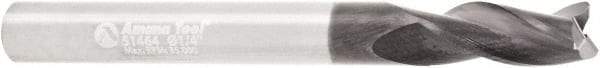 Amana Tool - 1/4" Cutting Diam x 5/8" Length of Cut, 3 Flute, Upcut Spiral Router Bit - AlTiN Coated, Right Hand Cut, Solid Carbide, 2-3/8" OAL x 1/4" Shank Diam, Flute, 30° Helix Angle - Apex Tool & Supply