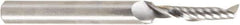 Amana Tool - 3/16" Cutting Diam x 7/8" Length of Cut, 1 Flute, Upcut Spiral Router Bit - Uncoated, Right Hand Cut, Solid Carbide, 2-1/2" OAL x 1/4" Shank Diam, 30° Helix Angle - Apex Tool & Supply