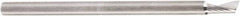 Amana Tool - 1/8" Cutting Diam x 1/4" Length of Cut, 1 Flute, Upcut Spiral Router Bit - Uncoated, Right Hand Cut, Solid Carbide, 2" OAL x 1/8" Shank Diam, 20° Helix Angle - Apex Tool & Supply