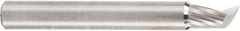 Amana Tool - 1/4" Cutting Diam x 3/8" Length of Cut, 1 Flute, Upcut Spiral Router Bit - Uncoated, Right Hand Cut, Solid Carbide, 2" OAL x 1/4" Shank Diam, 20° Helix Angle - Apex Tool & Supply