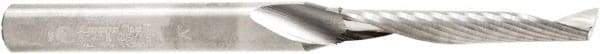Amana Tool - 3/16" Cutting Diam x 1-1/4" Length of Cut, 1 Flute, Upcut Spiral Router Bit - Uncoated, Right Hand Cut, Solid Carbide, 3" OAL x 1/4" Shank Diam, 30° Helix Angle - Apex Tool & Supply