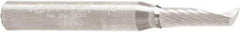 Amana Tool - 3/16" Cutting Diam x 5/8" Length of Cut, 1 Flute, Upcut Spiral Router Bit - Uncoated, Right Hand Cut, Solid Carbide, 2" OAL x 1/4" Shank Diam, 30° Helix Angle - Apex Tool & Supply