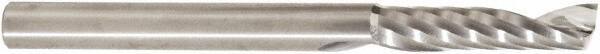 Amana Tool - 1/4" Cutting Diam x 1-1/16" Length of Cut, 1 Flute, Upcut Spiral Router Bit - Uncoated, Right Hand Cut, Solid Carbide, 3" OAL x 1/4" Shank Diam, 30° Helix Angle - Apex Tool & Supply