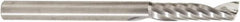 Amana Tool - 1/4" Cutting Diam x 1-1/16" Length of Cut, 1 Flute, Upcut Spiral Router Bit - Uncoated, Right Hand Cut, Solid Carbide, 3" OAL x 1/4" Shank Diam, 30° Helix Angle - Apex Tool & Supply