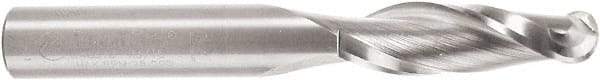 Amana Tool - 3/8" Cutting Diam x 1-1/4" Length of Cut, 2 Flute, Upcut Spiral Router Bit - Uncoated, Right Hand Cut, Solid Carbide, 3" OAL x 3/8" Shank Diam, Core Box, 30° Helix Angle - Apex Tool & Supply