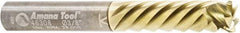 Amana Tool - 3/8" Cutting Diam x 1-1/4" Length of Cut, 6 Flute, Compression Spiral Router Bit - Zirconium Coated, Right Hand Cut, Solid Carbide, 3" OAL x 3/8" Shank Diam, Assorted Router Styles, 30° Helix Angle - Apex Tool & Supply