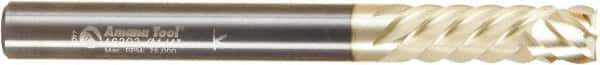 Amana Tool - 1/4" Cutting Diam x 2-1/2" Length of Cut, 6 Flute, Compression Spiral Router Bit - Zirconium Coated, Right Hand Cut, Solid Carbide, 2-1/2" OAL x 1/4" Shank Diam, Assorted Router Styles, 20° Helix Angle - Apex Tool & Supply